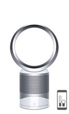 Dyson purifier fan in white silver colourway