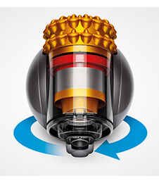 close up image of the Dyson Cinetic Big Ball, focussing on the Ball.