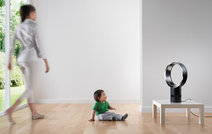 Dyson AM06 Desk Fan 300mm Bladeless Fan White Silver - Free