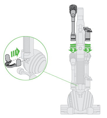 diagram showing how to fit the tool clip and tools