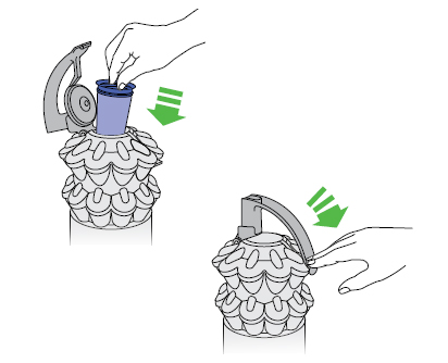 diagram showing how to replace filter A