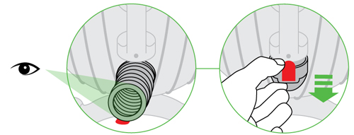 diagram showing how to check the internal hose