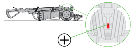 diagram showing how to unscrew the internal hose