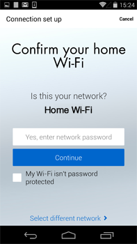 Confirm your home Wi-Fi network