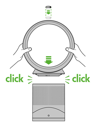 Assembling your Dyson purifier