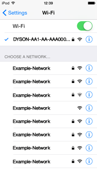 Connect your mobile device to your purifier's Wi-Fi network