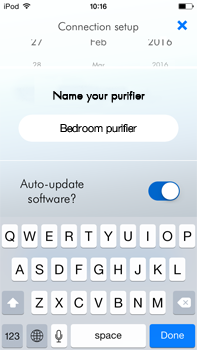 Name your purifier and get started