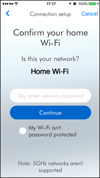 Confirm your home Wi-Fi network