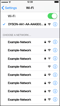 Connect your mobile device to your purifier's Wi-Fi network