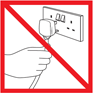 Do not pull on the cable