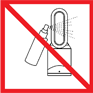 Do not spray scented products such as air freshener or perfume near the filter or the appliance