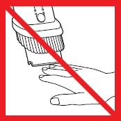 Do not put hands near the brush bar when the appliance is in use.