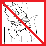 Do not use near naked flames.