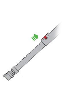 diagram showing how to extend the extension tube