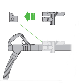 diagram showing how to store the tools on the machine