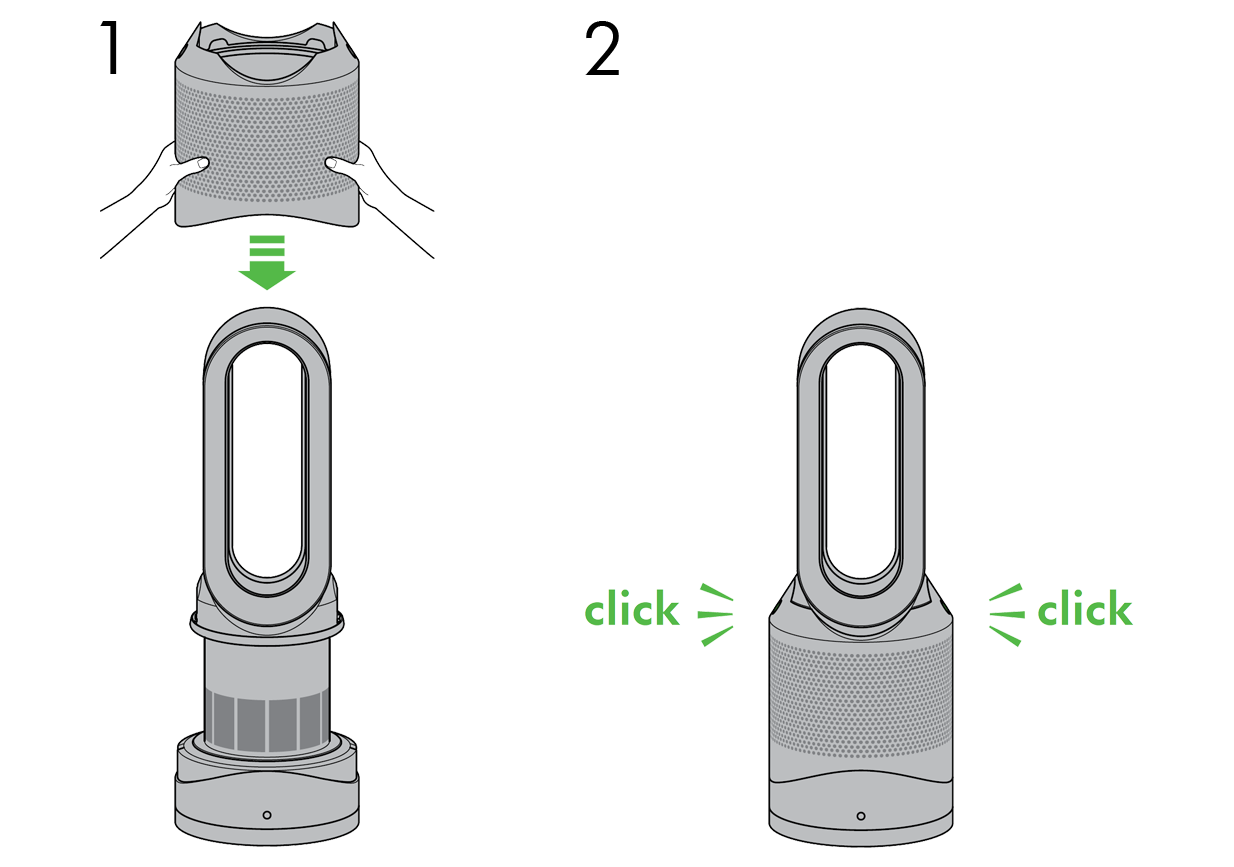 Dyson Pure Hot Cool Link Support Replacing The Filter Unit Dyson Co Nz