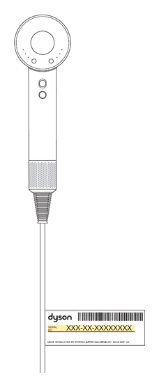 Dyson Supersonic Support Where Is The Serial Number Located Dyson Co Nz